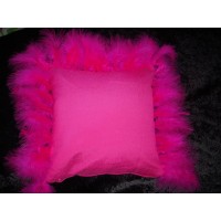 dekor jastuk pink perje